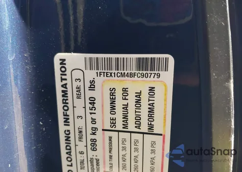 2011 Ford F-150 Xlt z USA, uszkodzony, nr VIN 1FTEX1CM4BFC90779